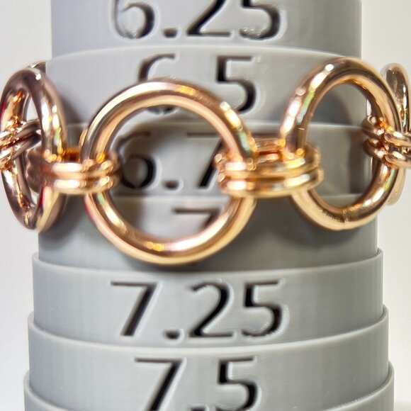 Y2K Victorias Secret Rose Gold-Tone Link Bracelet Crystal Angel Wings Toggle 7" - Picture 6 of 8